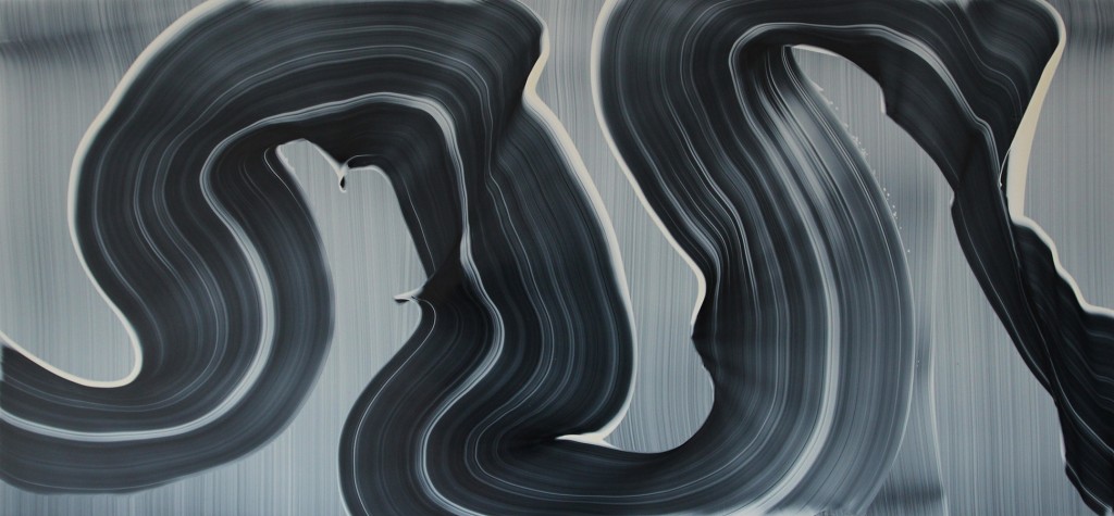2012, Öl und Acryl auf Plexiglas, 50 x 100 cm