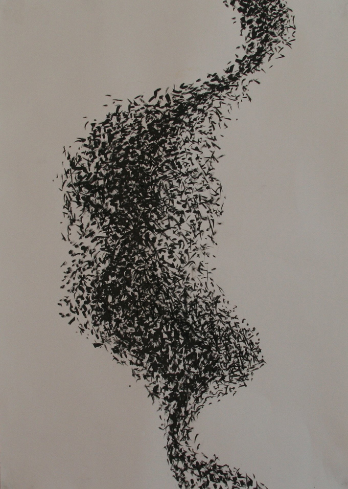 Untitled 2008 60x40cm, charcoal on paper